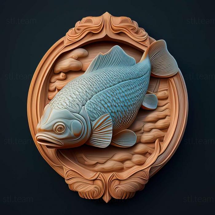 3D модель Утиное яйцо рыба рыба (STL)